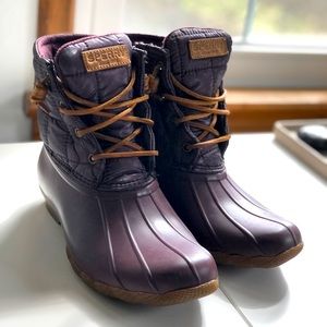 SPERRY Topsider, Saltwater Shiny Quilted Duck Boots